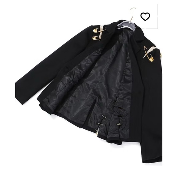 Black Blazer with Gold Accents - Picture 8 of 10